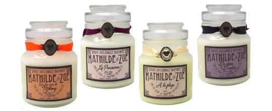 Bougies parfumées Mathilde et Zoé