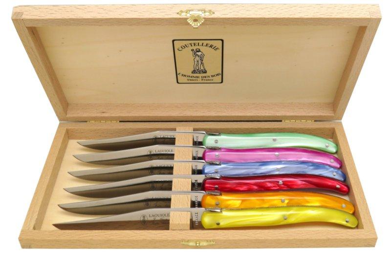 Coffret de 6 couteaux Laguiole de table