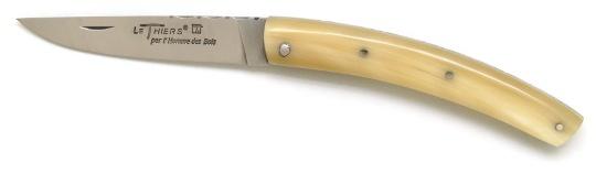 Couteau pliant LE THIERS® en pointe de corne blonde