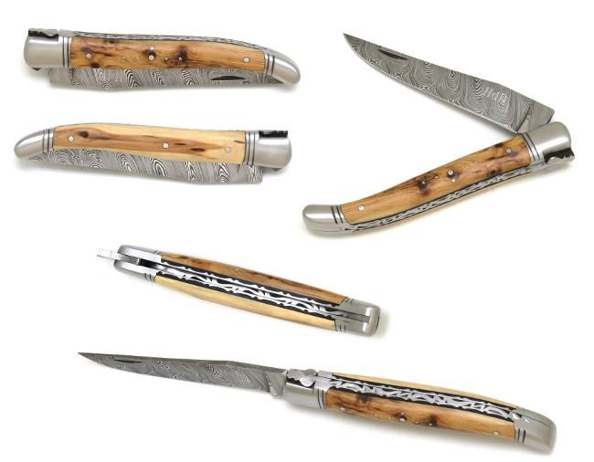 Couteau Pliant Laguiole en Aubrac Le Couteau d'ici Manche en Olivier Lame  Brut de Forge 11 cm -  ®