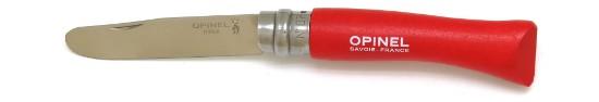 Couteau Opinel inox rouge à bout rond