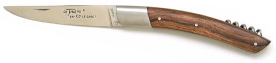 Couteau de poche LE THIERS® avec tire bouchon manche en bois de violette
